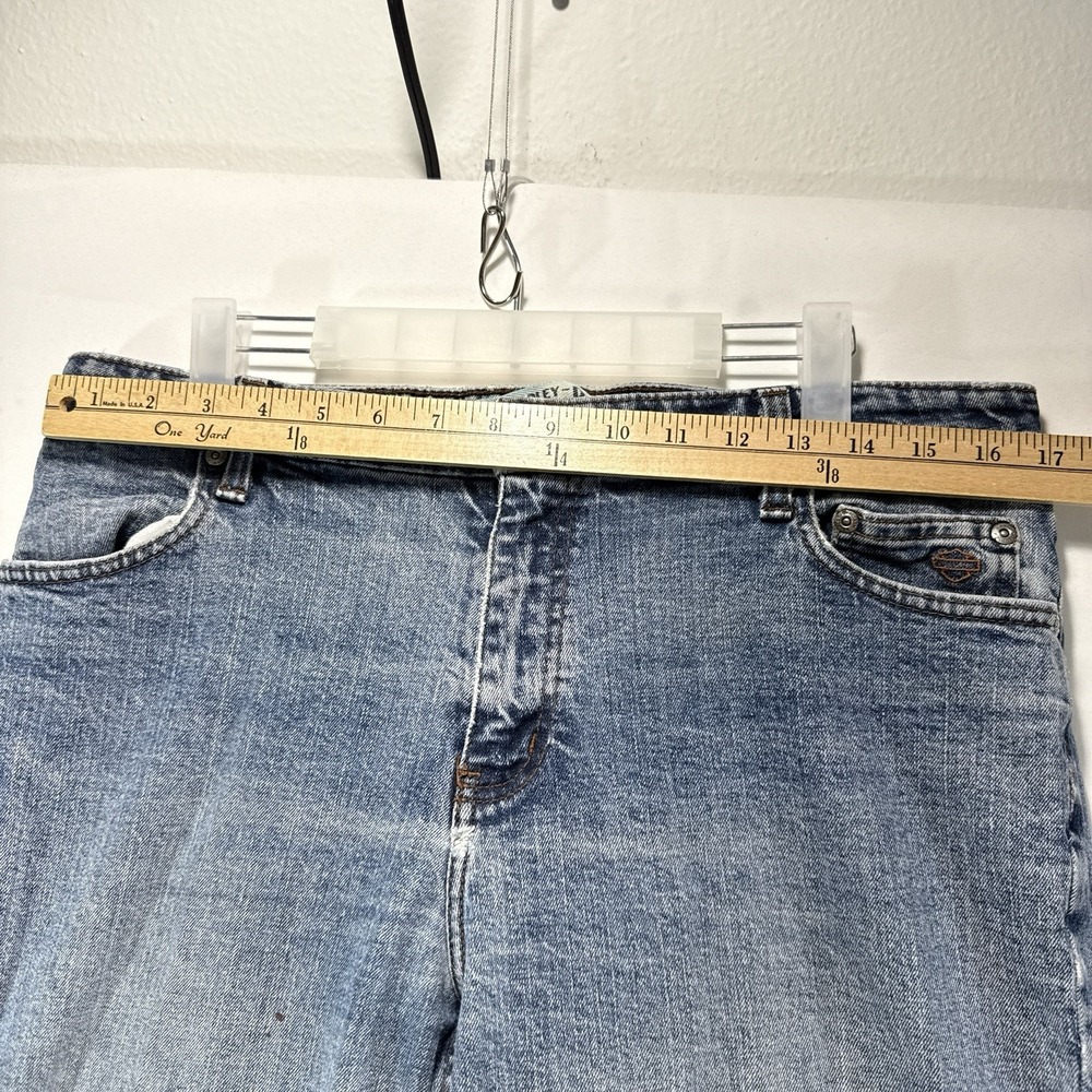 Harley Davidson Bootcut Jeans Womens Size 14L Denim Motorcycle - Picture 9 of 16